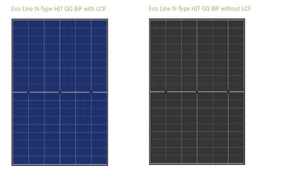 Eco Line N-Type HJT solar modules with and without LCF