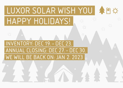 Luxor Solar wish you Happy Holidays!