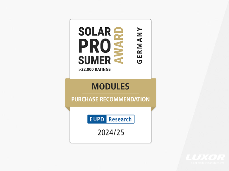 EUPD SolarProsumerAward© 2024/2025 Germany